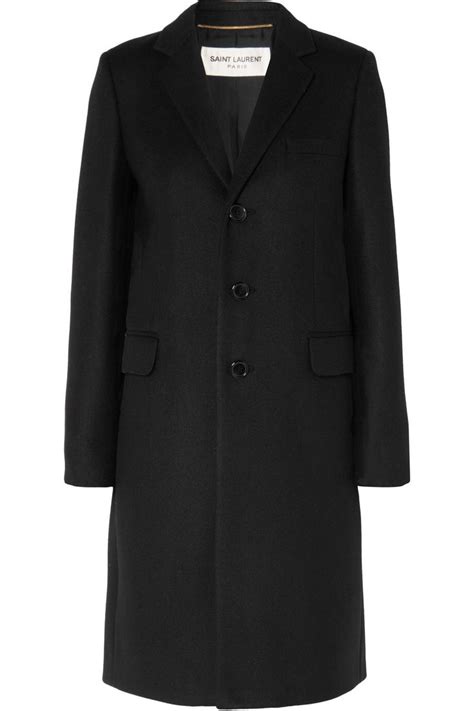 Wool Gabardine and Satin Tuxedo Chesterfield Coat 